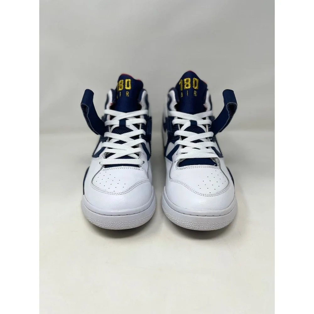 Nike Air Force 180 Mens Size 10 White Navy Gold Excellent Olympic Barkley
